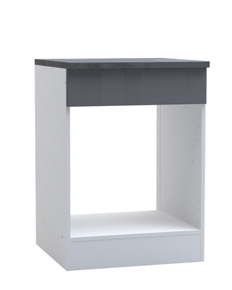 elements de cuisines spicy gris brillant blanc mat l 60 x h 84