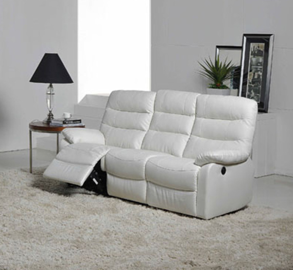 Canape Relax Electrique 3 Places Cameo Blanc L 193 X H 102 X P 77