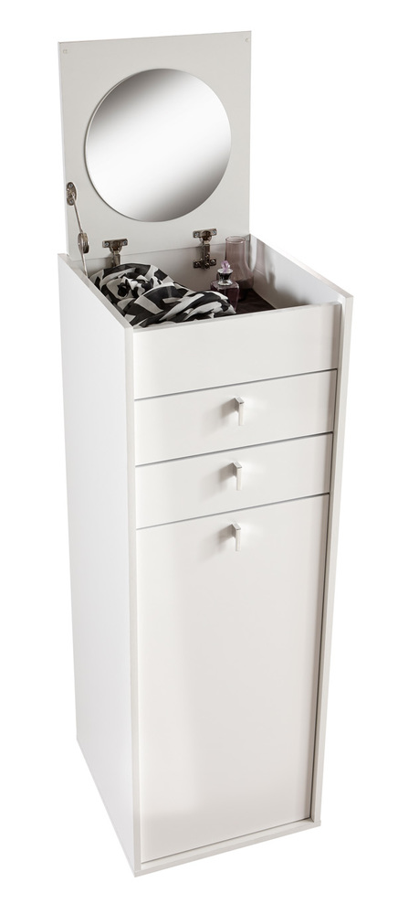Commode Coiffeuse Diamant Blanc