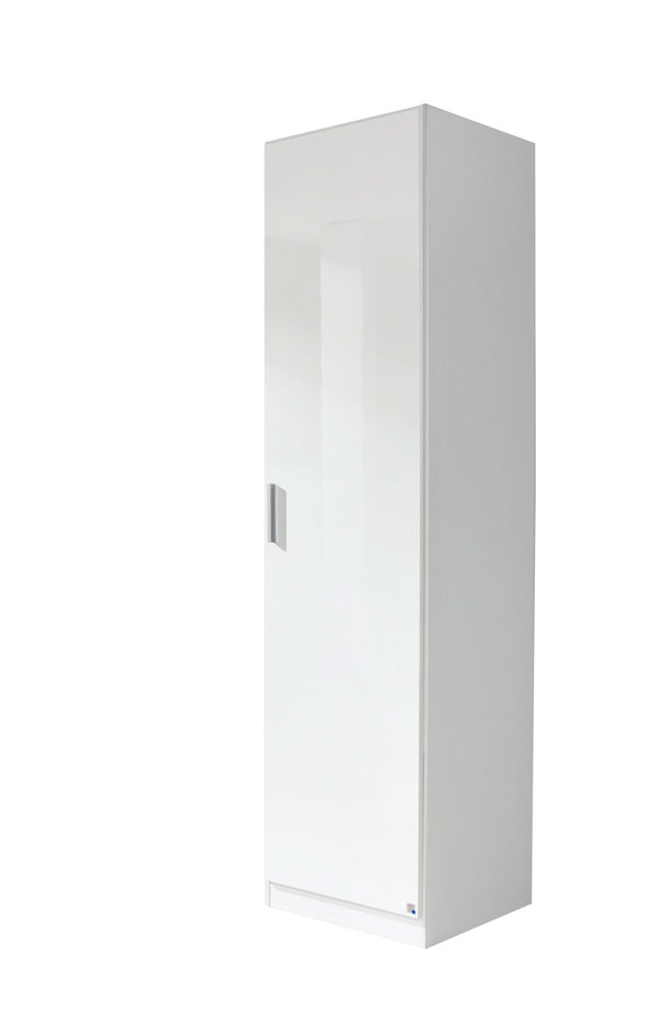 armoire une porte blanc