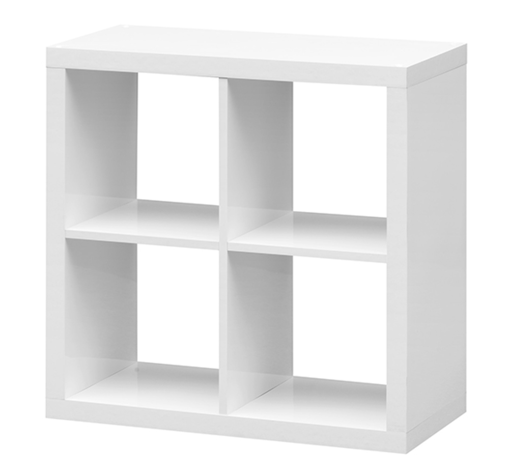 etageres caissons multimedia emilie blanc l 77 x h 77 x p 38