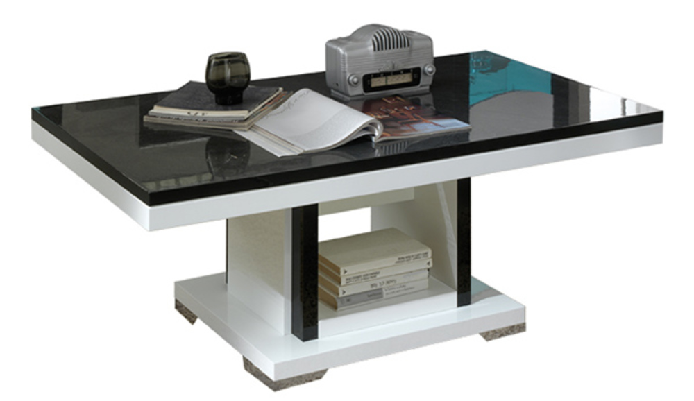 Table Basse Retro Noir Blanc