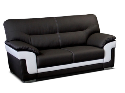 Canape 2 Places Baltimore Noir Blanc