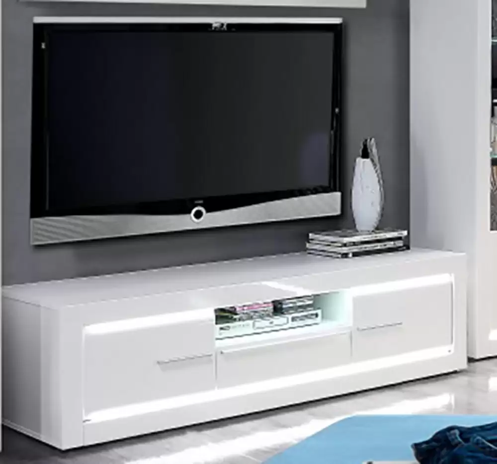 Meuble TV design avec rangements et éclairage LED Matala - GdeGdesign