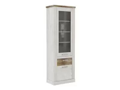 Vitrine pm Duro salle  manger pin blanc/chene antique