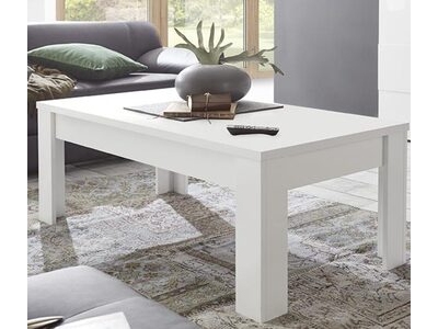 Table basse Prato blanc mat/bois