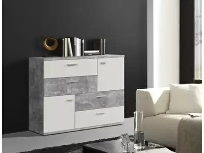 Commode 4 tiroirs 2 portes Skive