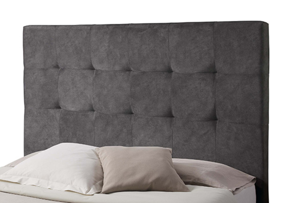 Tete De Lit Capitonne Capiton Gris Anthracite L 140 X H 120 X P 10
