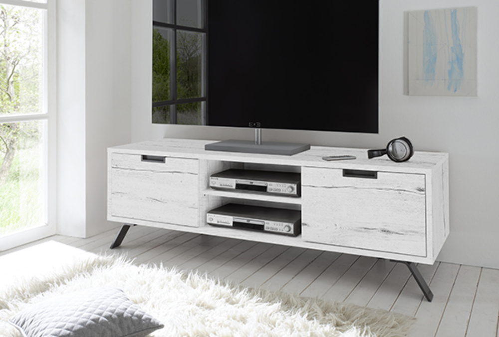 meuble tele chene blanchi