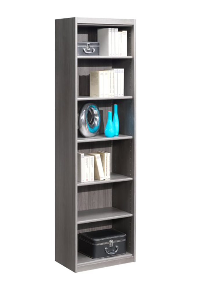 Bibliothèque Soft plus Chene gris L 55 X H 194 X P 36