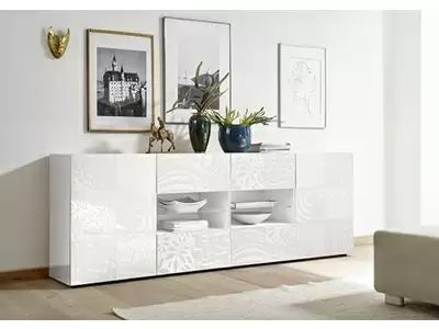 Bahut 2 portes 4 tiroirs