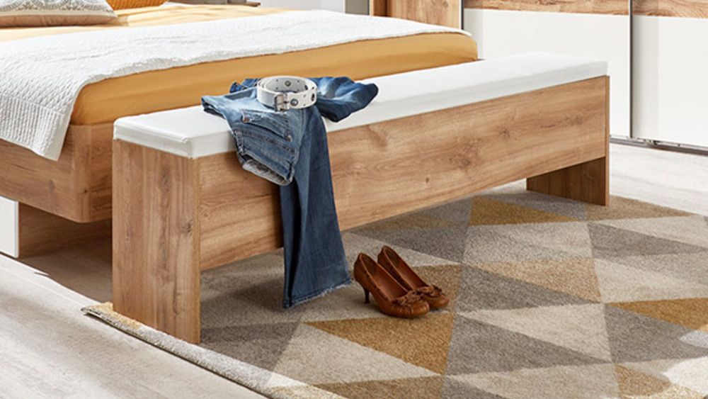 Banc Coffre Virgo Chene Poutre Blanc