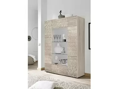 Vitrine 2 portes Miranda chene samoa