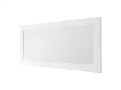 Miroir Ferrara blanc brillant/noyer
