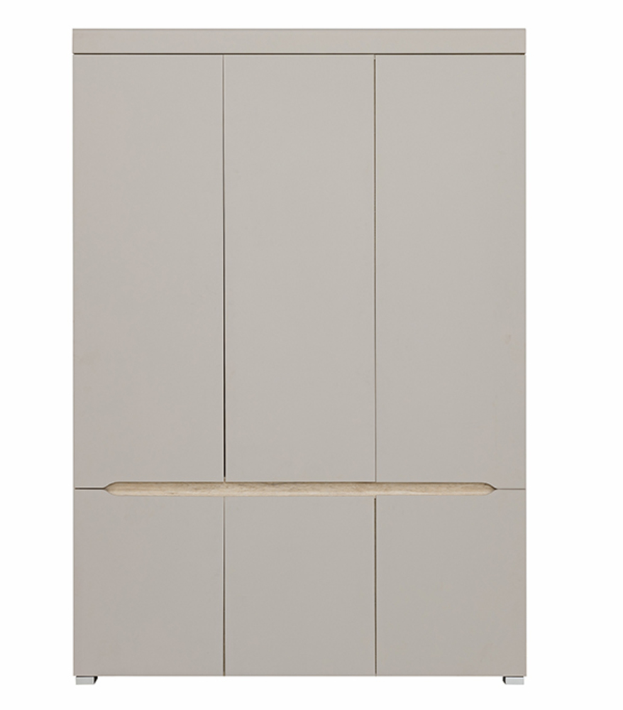 Armoire 6 portes battantes Oxford Chêne/taupe