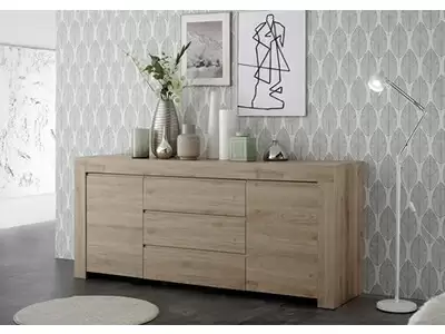 Bahut 2 portes 3 tiroirs