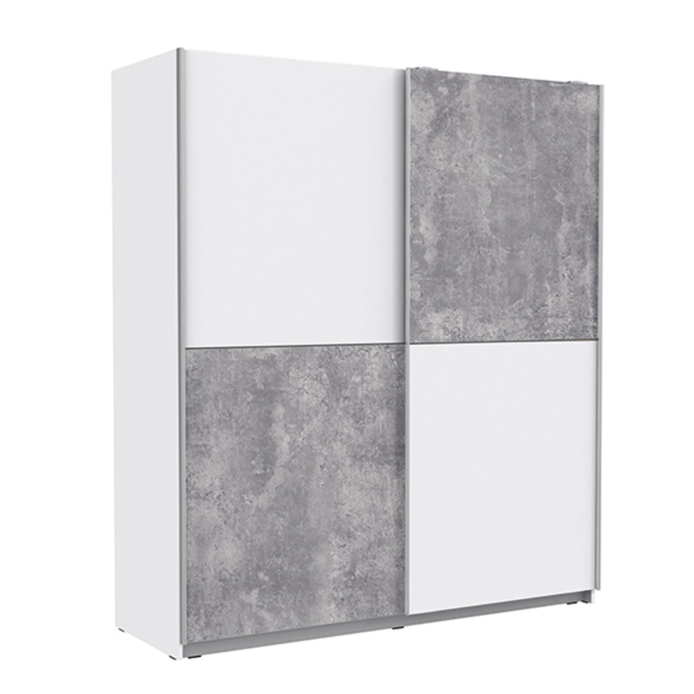 Armoire 2portes XL avec tiroir Blanc