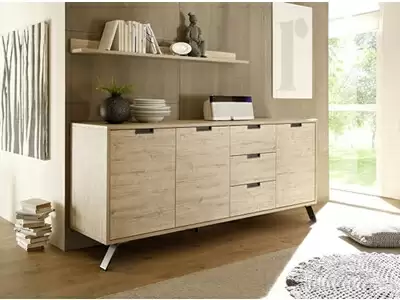 Bahut 3 portes 3 tiroirs