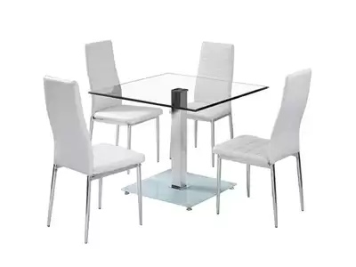 Ensemble table carrée + 4 chaises