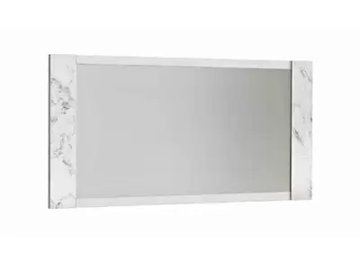 Miroir Vittoria marbre blanc/laqu blanc