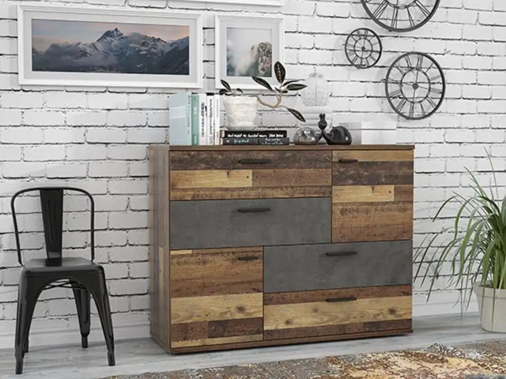 Commode 4 tiroirs 2 portes Skive