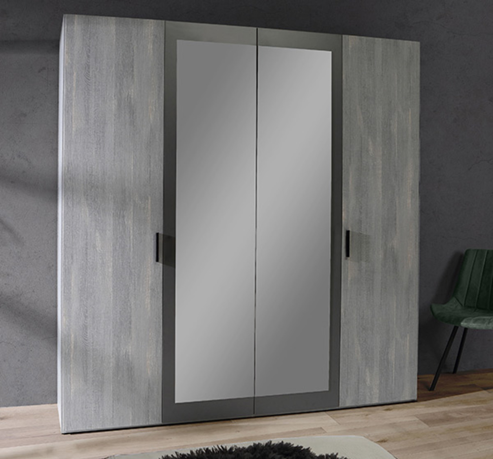 Armoire 4 portes Leonard Chene gris nordic