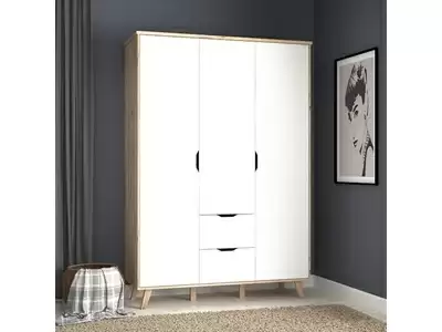 Armoire 3 portes 2 tiroirs