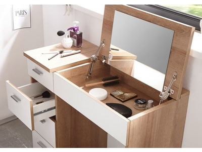 Bureau Avec Tiroir Et 2 étagères – Blanc, 74 X 100 X 40 Cm – Idéal Chambre, Bureau à Domicile, Rangement Pratique