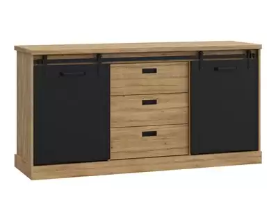 Bahut 2 portes 3 tiroirs