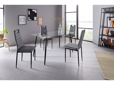 Table rectangulaire + 4 chaises Sandra