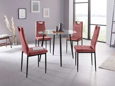 Table ronde + 4 chaises Sonia