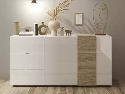 Bahut 2 portes 3 tiroirs