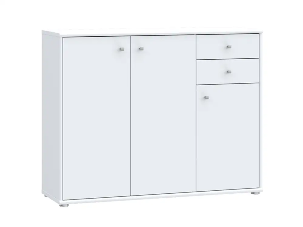 Meuble 3 portes 2 tiroirs Tempra blanc