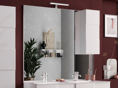 Miroir + colonne Damier salle de bain