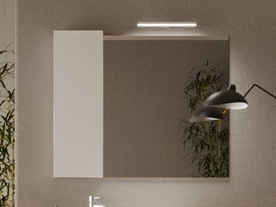 Miroir+1 colonne Fribourg salle de bain blanc/béton