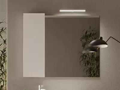 Miroir+1 colonne Fribourg salle de bain blanc/bton