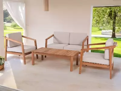 Ensemble canap+2 fauteuils+table basse Jason