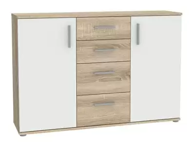 Meuble 2 portes 4 tiroirs Ikoli