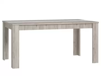 Table de repas fixe Baccio chene cendr/blanc brillant