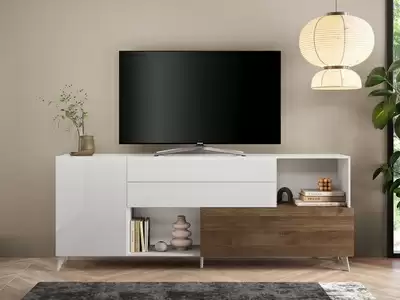 Bahut 1 porte 1 abattant 2 tiroirs