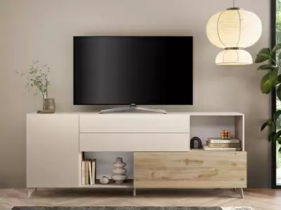 Bahut 1 porte 1 abattant 2 tiroirs