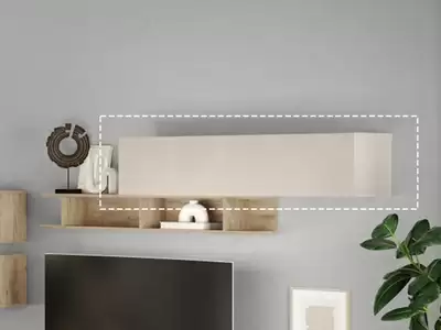 Elment haut Monaco gris clair/chene