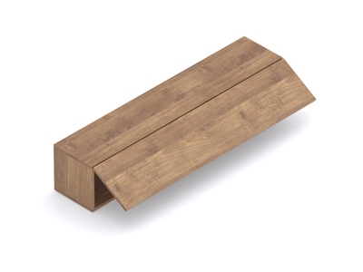 Element haut 1 abattant Everest lave,argile et chene