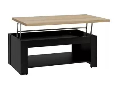Table basse relevable Duro salle  manger chene riviera/chene noir