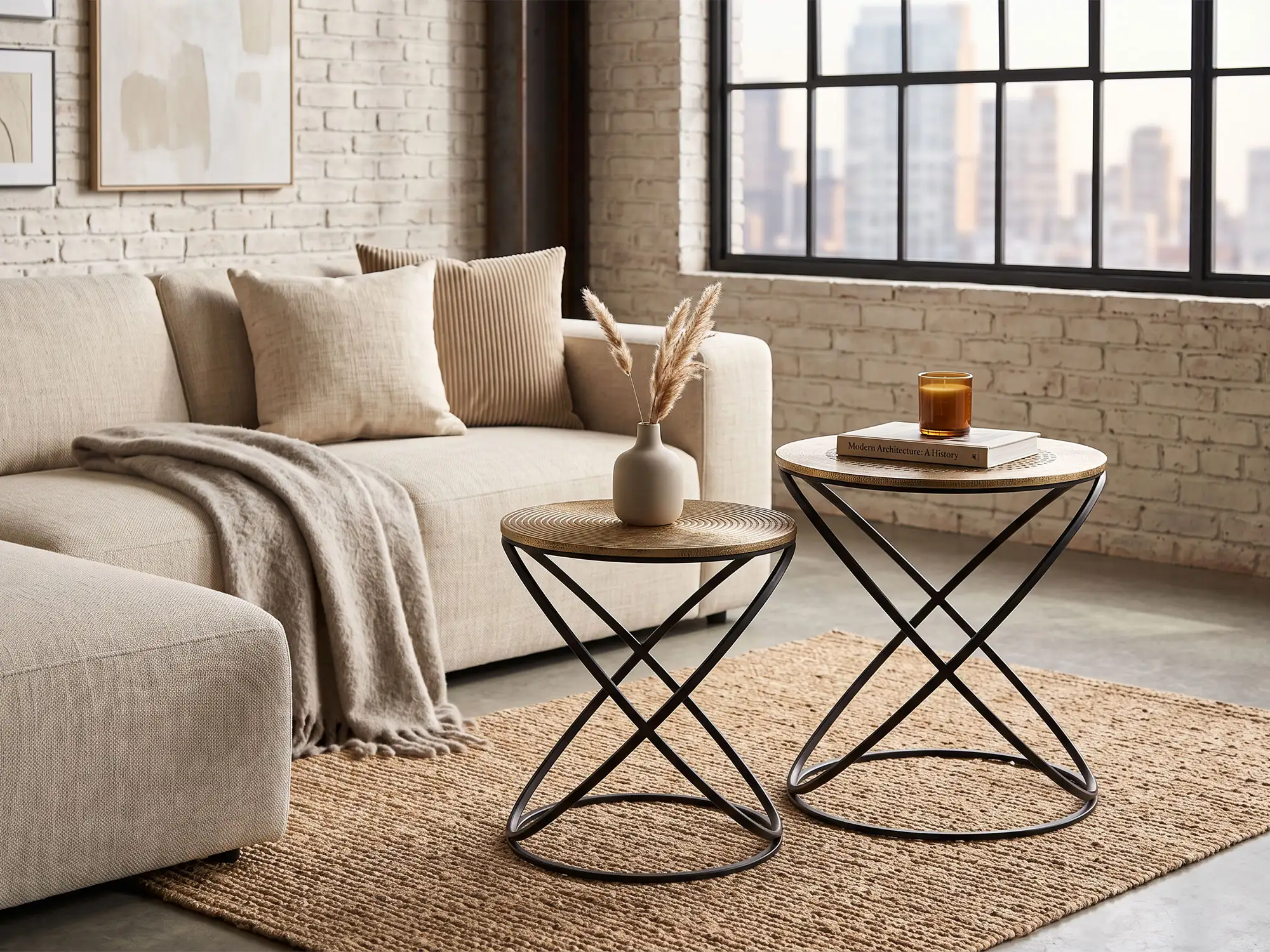 Lot de 2 tables Caf�