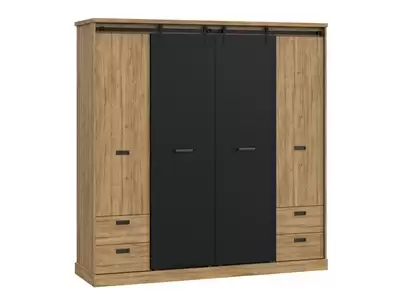 Armoire 4 portes 4 tiroirs Kaszimiro chambre  coucher
