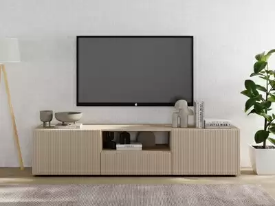 Meuble tv gm Rio laqu cachemire