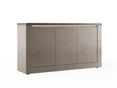 Bahut 3 portes Savona bronze/chene