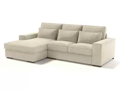 Canapé d'angle à gauche.