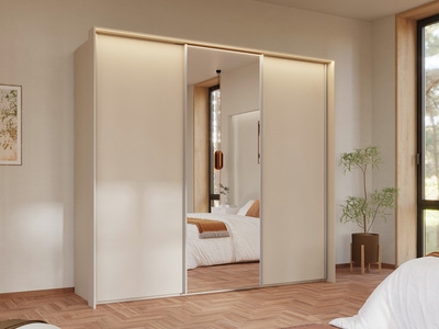 Armoire 3 portes coulissantes dont 1 miroir